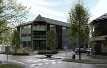 Shops and homes, Moelv - Ramsfjell Arkitekter